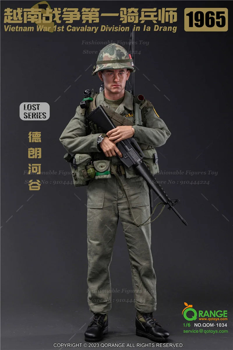 QORANGE QOM-1034 1/6 Men Soldier Vietnam War US 1st Cavalry Division the Delang Valley 1965 Full Set 12" Collection Model Toys