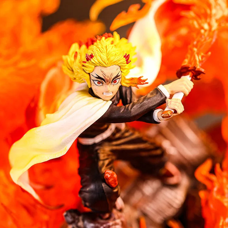 51cm Demon Slayer Anime Figure Rengoku Kyoujurou Agatsuma Zenitsu Peripheral Model Statue Desktop Decoration Ornaments Gifts Toy