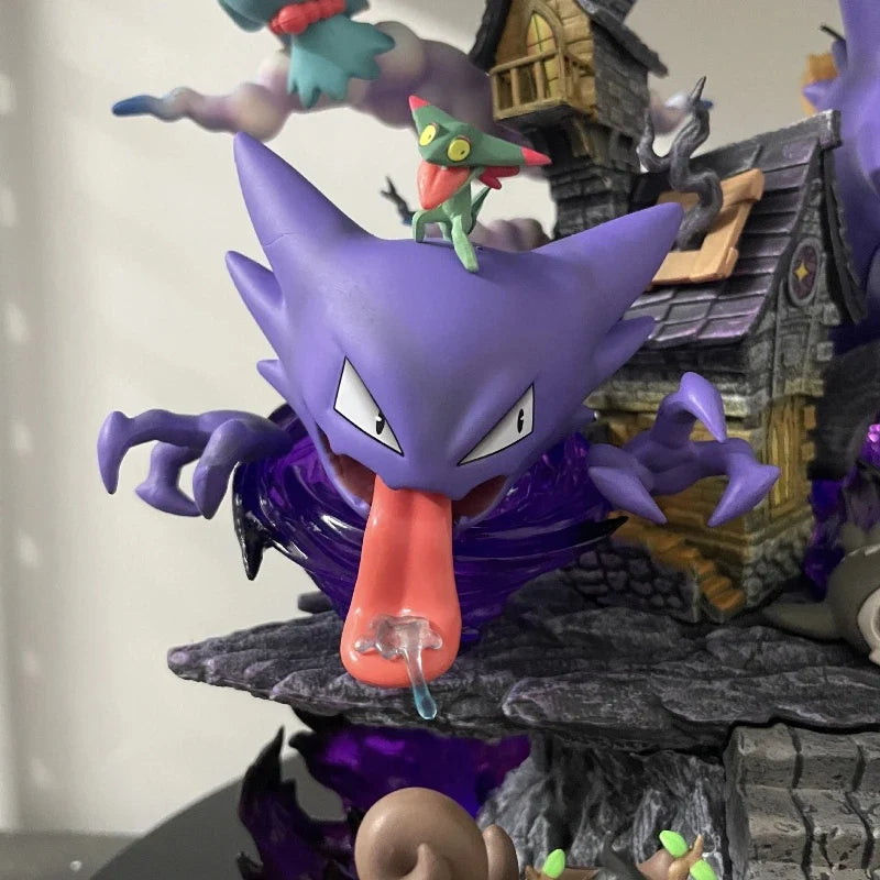 PokéMon 31cm EGG Ghost Type Family Set Figure Gengar Evolution GK Model PVC Anime Statue Toy With Base Desktop Ornament Boy Gift