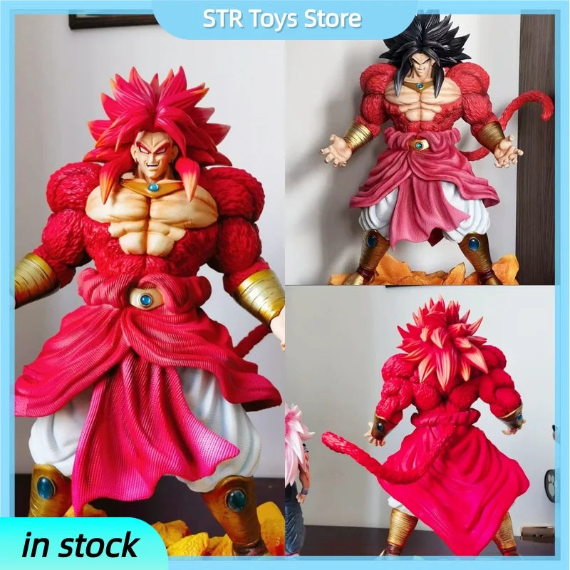 New 50cm Dx Dx Toys Dragon Ball Anime Figures Ssj4 Broli Figures Super Saiyan 4 Pvc Statue Collection Model Ornament Gifts Toys