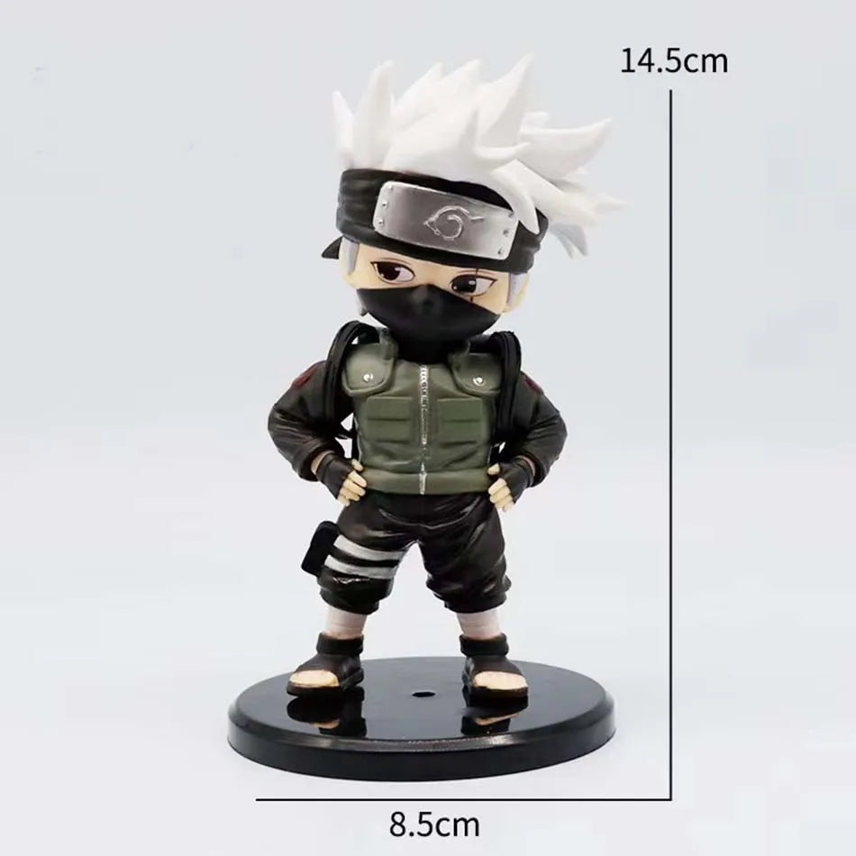 2025 Hot sold Kakashi Naruto Uzumaki Q Edition Figure Backpack Model Creative High-value Doll with Base Car Desktop Ornaments