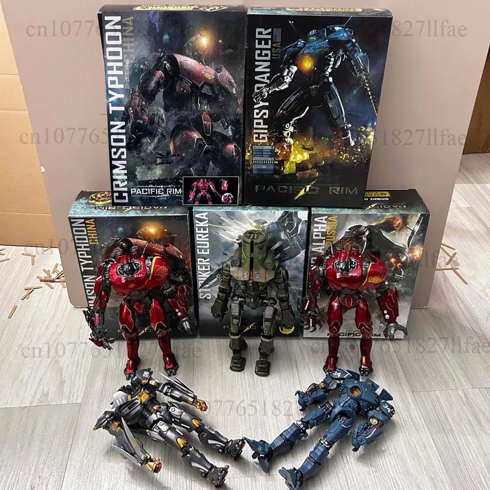 NECA Figure Pacific Rim Figure LED Red Tramp Japanese Mecha Gipsy Danger Obsidian Fury The Eureka Raiders Armour Room Decor Gift