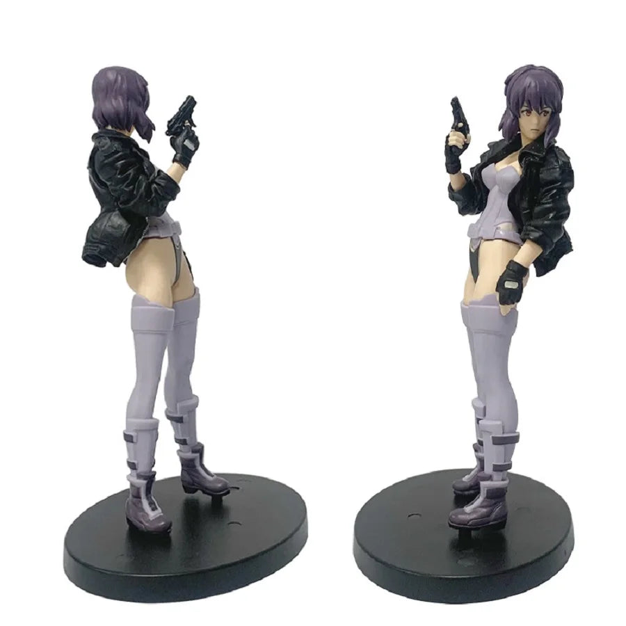 18cm Anime Ghost In The Shell Anime Figure captain Motoko Kusanagi Action Figures Peripheral PVC Desktop Model Doll Toy Gifts