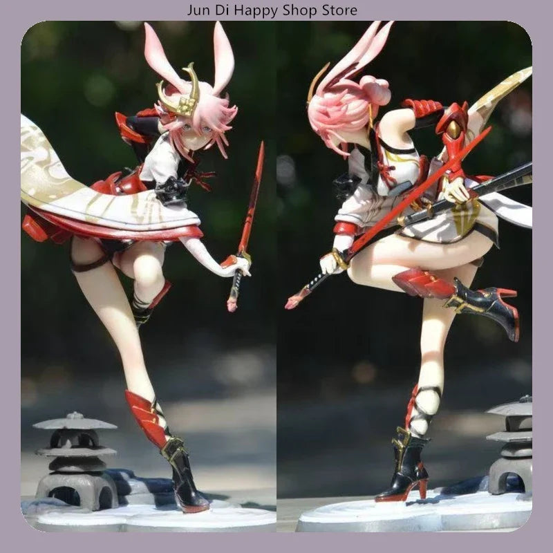 26.5cm Honkai Impact Yae Sakura Fighting Ver. Figure - Standing Game Girl Statue, Collection Desktop Ornament Toy