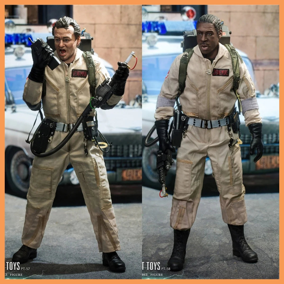 PRESENT TOYS PT-sp57 PT-sp58 1/6 Scale Ghost Hunting Team Zeddemore Venkman Full Set for 12'' Action Figure Model Toys