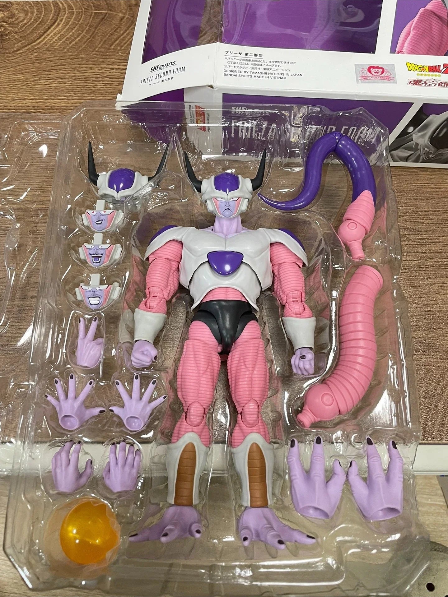 New Original Bandai Shf Dragon Ball Z Frieza Second Form Anime Figure Model Collection Toy Gift Anime Figure Model Toy in Stock