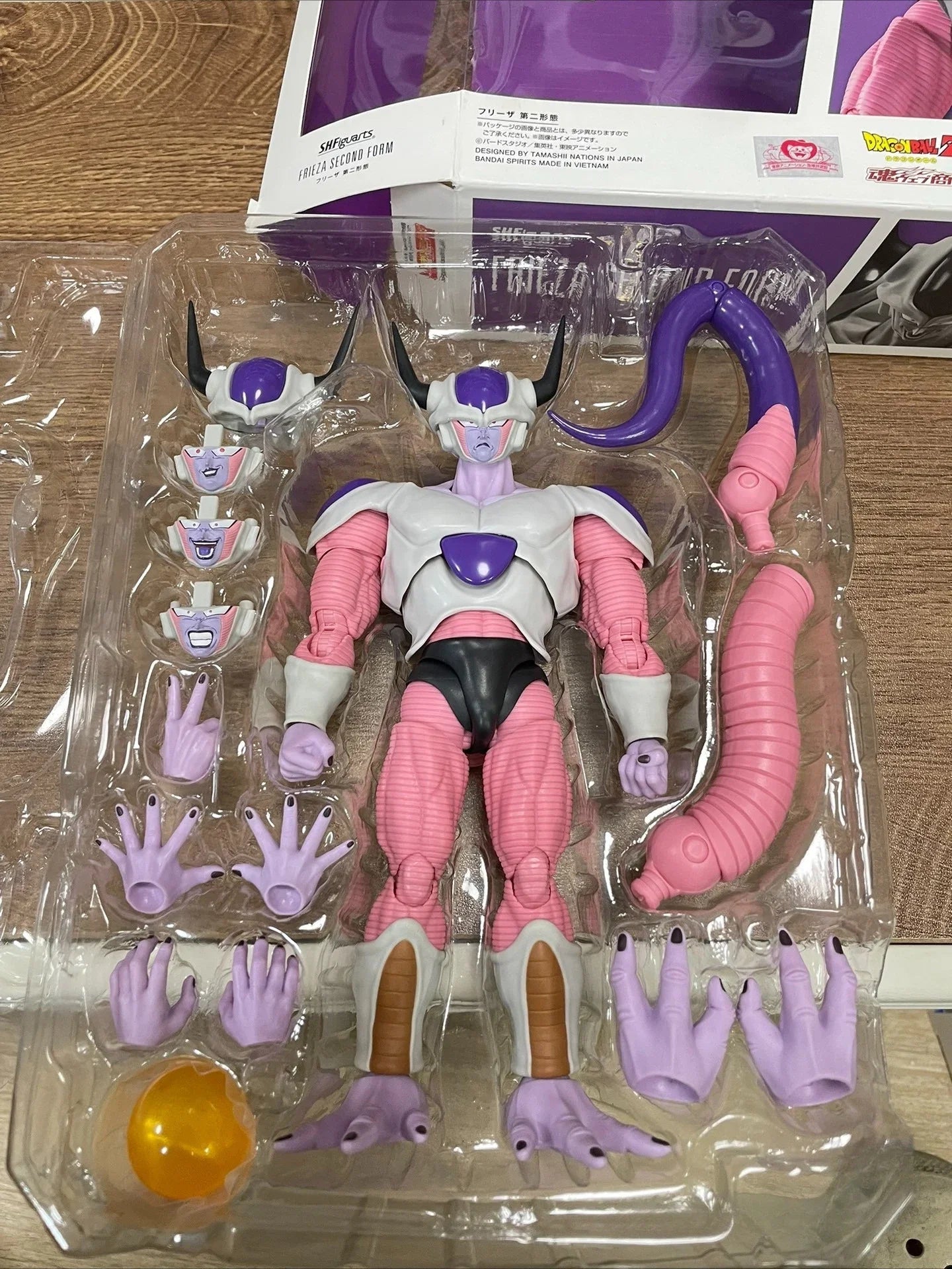 New Original Bandai Shf Dragon Ball Z Frieza Second Form Anime Figure Model Collection Toy Gift Anime Figure Model Toy in Stock