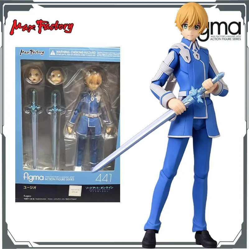 Max Factory Figma#441 Eugeo-145mm Movable Doll, PVC/ABS Material, SAO Alicization Style, All-Ages Action Figurine for Anime Fans