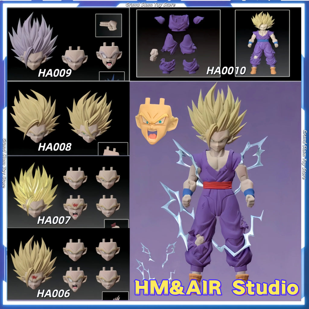 In stock HM&AIR Studio Dragon Ball Super Son Gohan Head Sculpt SSJ2 Action Figure Collectible Anime Figurine Toy Gift