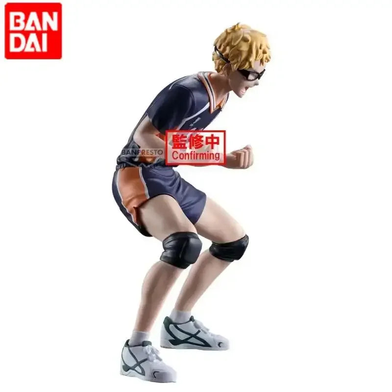 In Stock Genuine Banda Banpresto Haikyuu!! Kei Tsukishima PVC Posing Figure Model Original Anime Desktop Ornament Doll Toys Gift