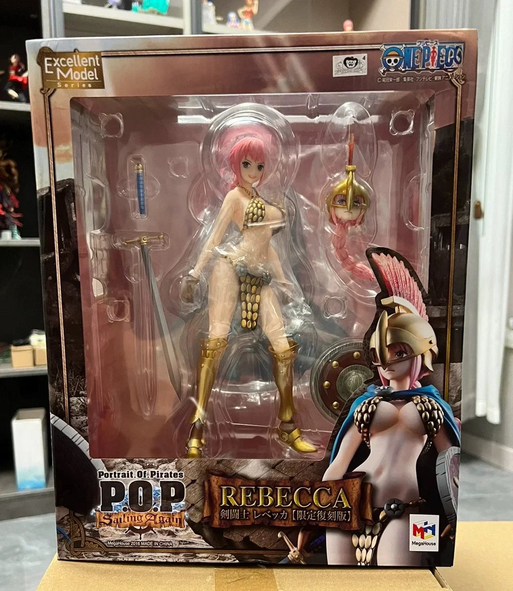 In Stock Original MegaHouse POP  "Sailing Again" Gladiator Rebecca Limited Replica Anime Finished Collection Gift in Stock