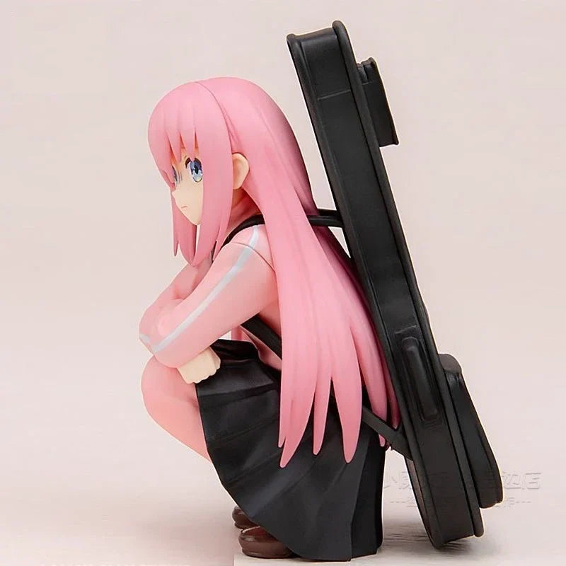 BOCCHI THE ROCK! Anime Gotoh Hitori Figures Sitting Guitar Gotoh Hitori Doll Action Figure Collect Model PVC Toys for Children
