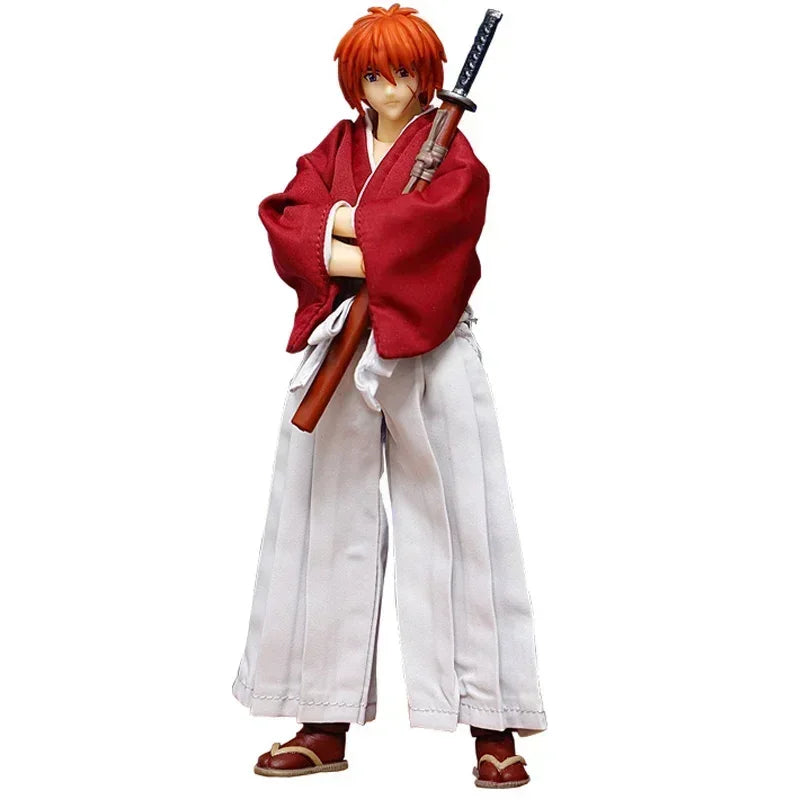 New Dasin GT Model Rurouni Kenshin HIMURA KENSHIN Himura SHF 1/12 Red / Blue/ 2nd Release PVC Action Figure Anime Model Toy