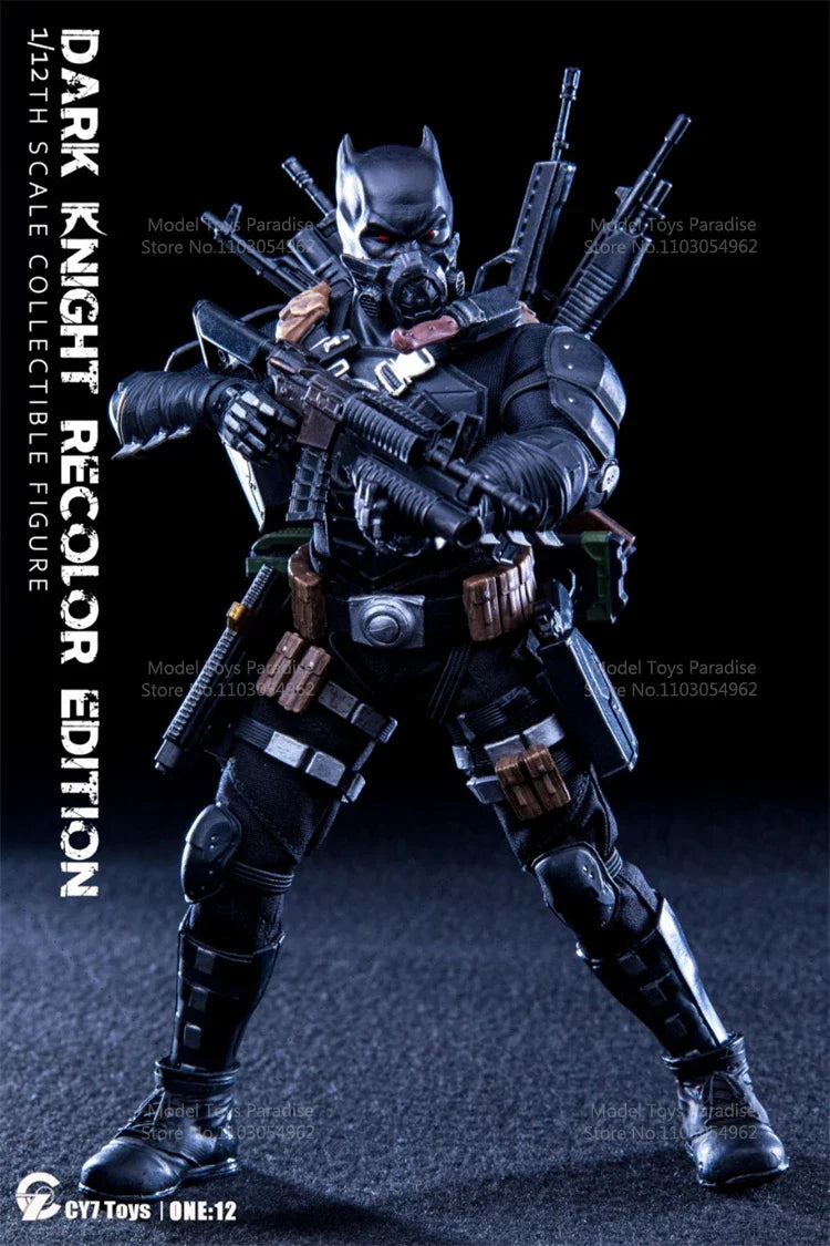 CY7-TOYS 1/12 Collectible Toys Night Dark Knight Bat Super Hero Different Color Ver. Men Soldier 6Inch Action Figure Model Gifts
