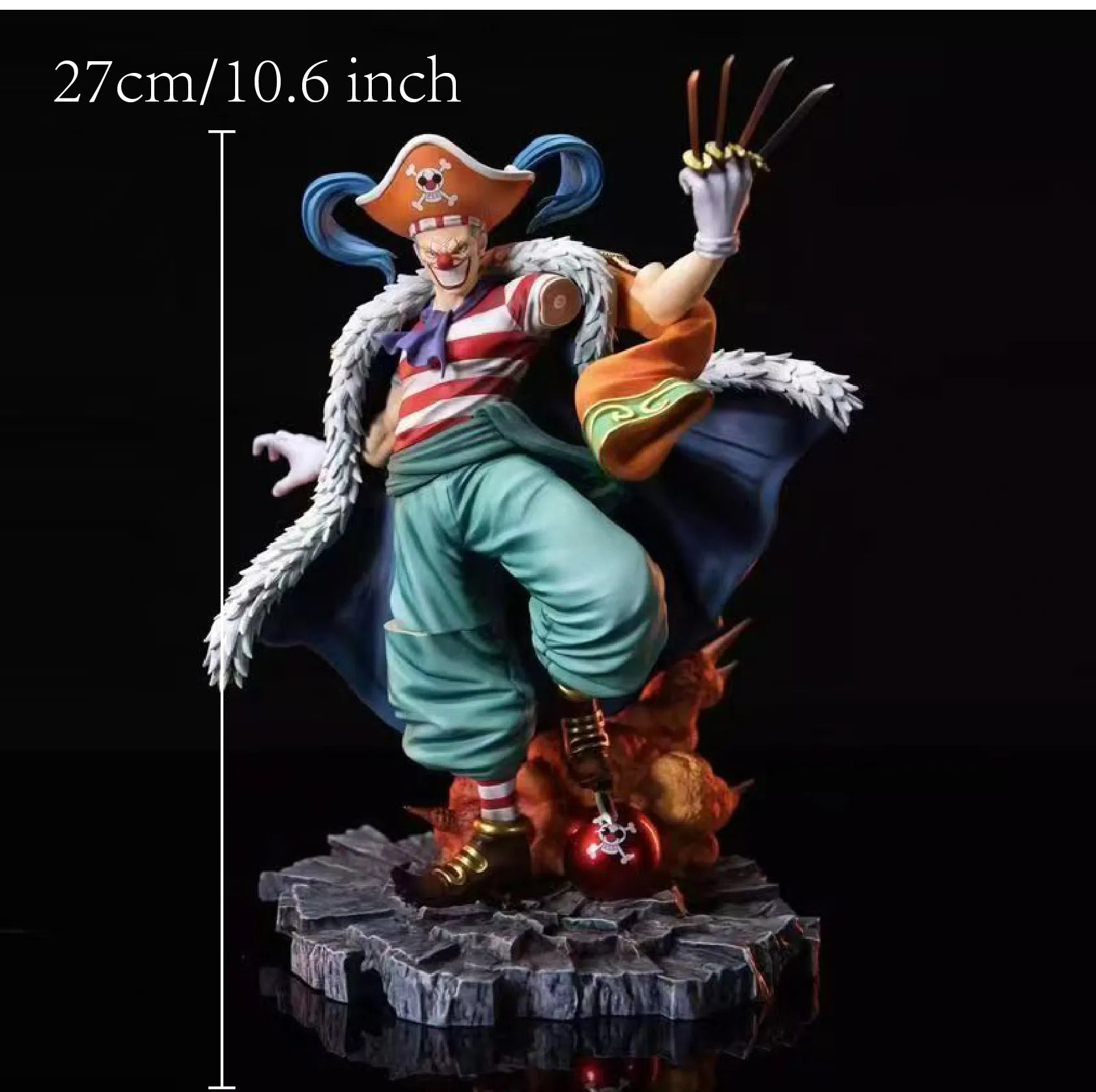 27cm 10.6 inch Anime Buggy Action Figures Pvc Statue Desktop Ornamen Collection Statue Model Decoration Room Desk Toys Children