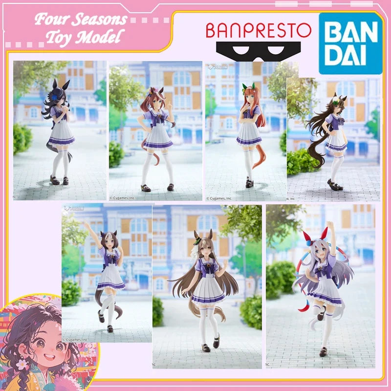 Fast Shipping Bandai Anime Pretty Derby BANPRESTO Special Week Rice Shower Silence Suzuka Tokai Teio Original Model Toys Figure