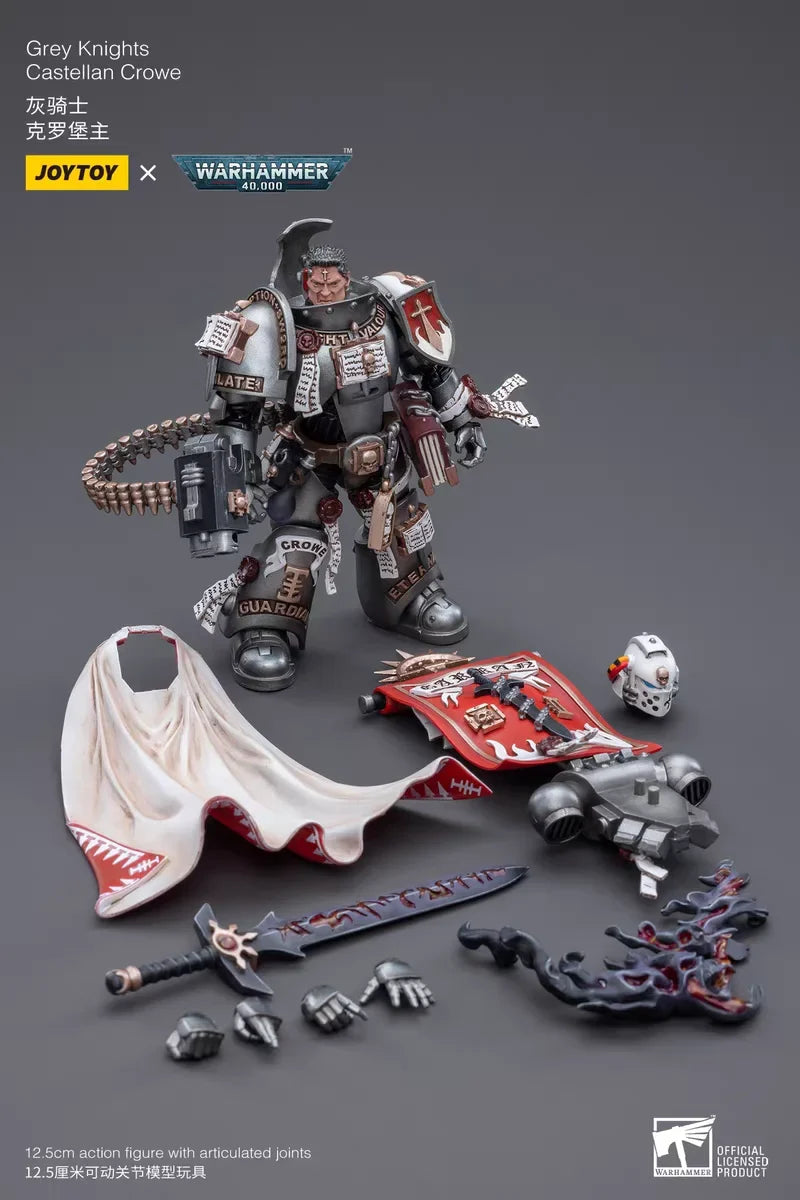 【In stock】Original JOYTOY Warhammer 40K Grey Knights Castellan Crowe 1/18 Action Figure with Articulated Joints