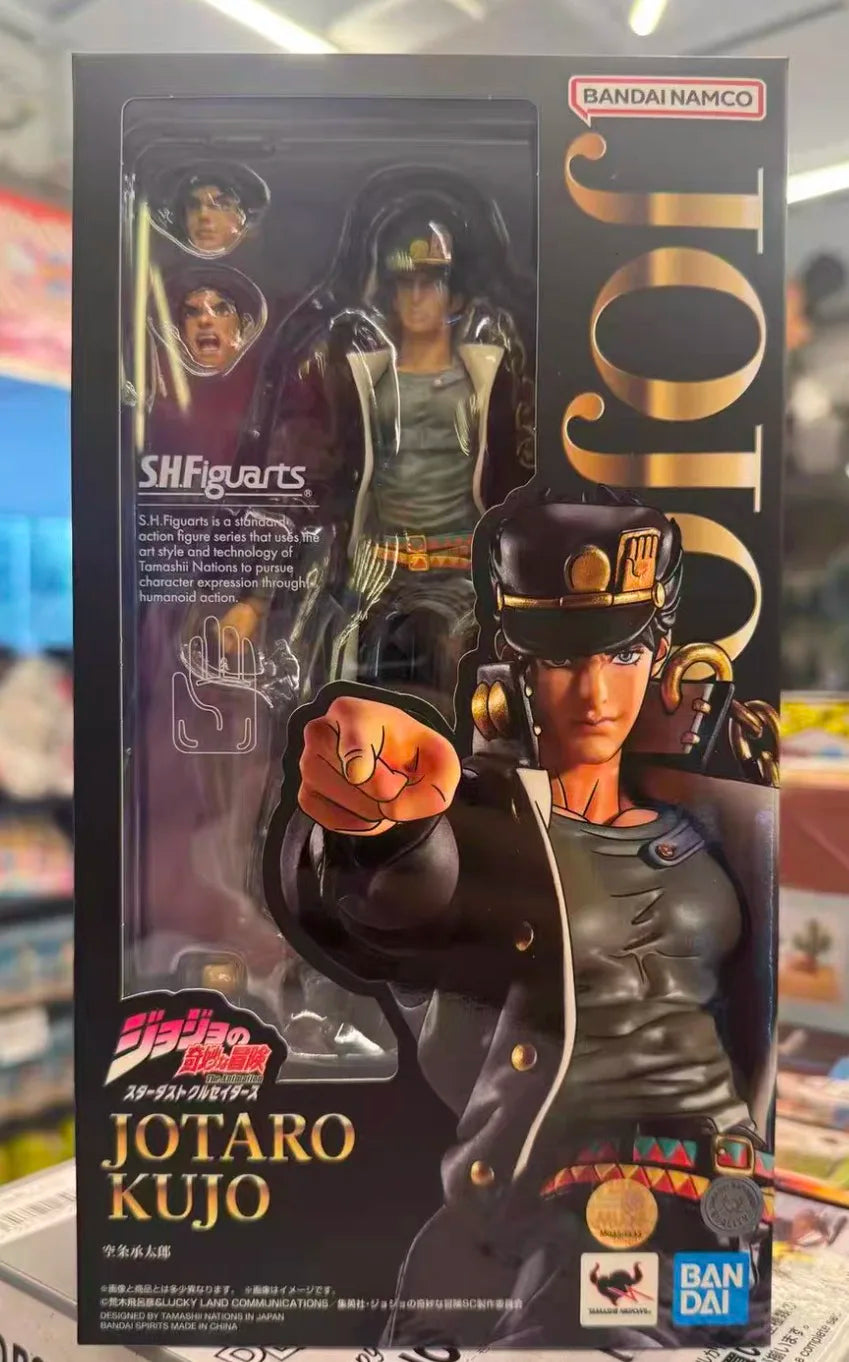 Auf Lager Japan Bandai Original Anime JoJo's Bizarre Adventure SHF Jotaro Kujo ca. 170mm Actionfigur Modell Spielzeug Sammlergeschenk