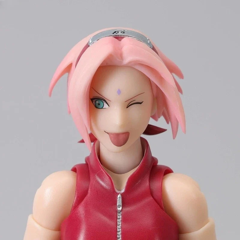 Bandai Original Genuine S.H.Figuarts Anime Naruto Shippuuden Haruno Sakura NARUTOP99 Edition Ver 13.5cm Action Figures Model Toy