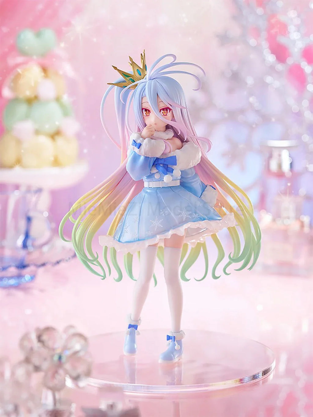 Original Genuine FuRyu Prepainted Tenitol No Game No Life Shiro/White Anime Figure Garage Kit Model Decoration Cute Kawaii Gift
