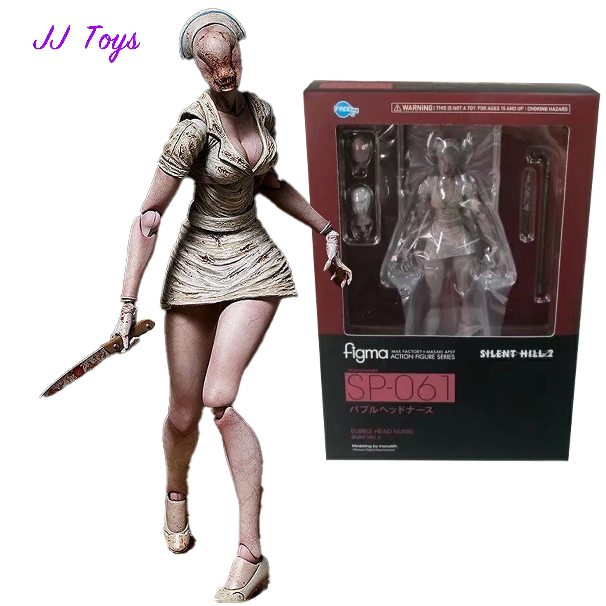 18cm Halloween Gift Silent Hill Movie Figures Bubble Head Nurse Action Figure Statue Model Doll Collection Toys Gifts