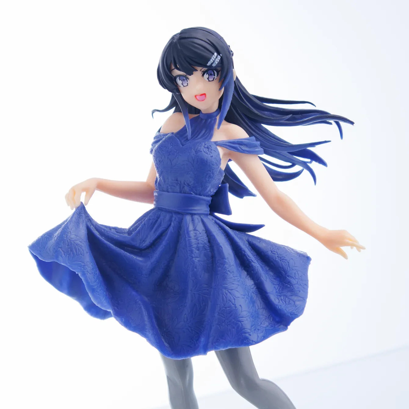 Sakurajima Mai Blue dress beautiful girl anime statue figure ornaments small gifts room decorations