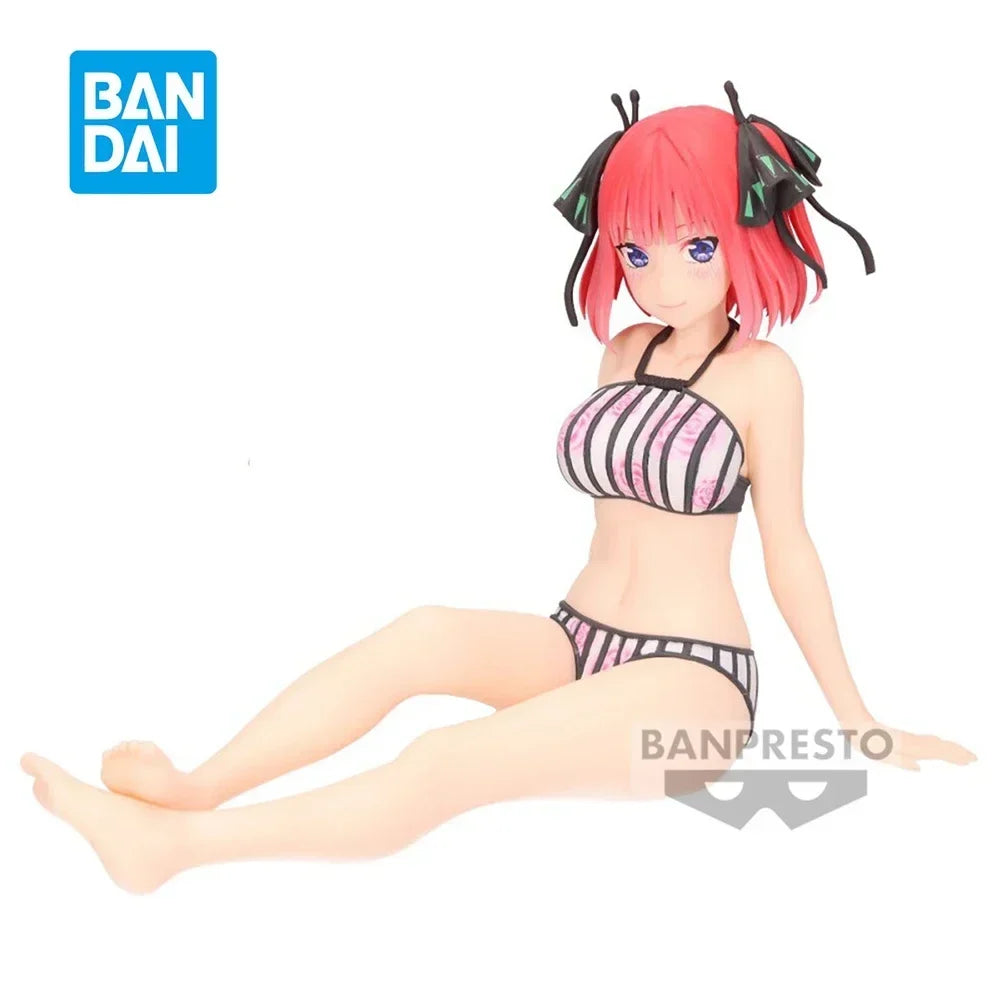 Original Bandai Nakano Ichika Celestial Vivi The Quintessential Quintuplets Nakano Nino Swimwear Collect Ornaments Figure Toys