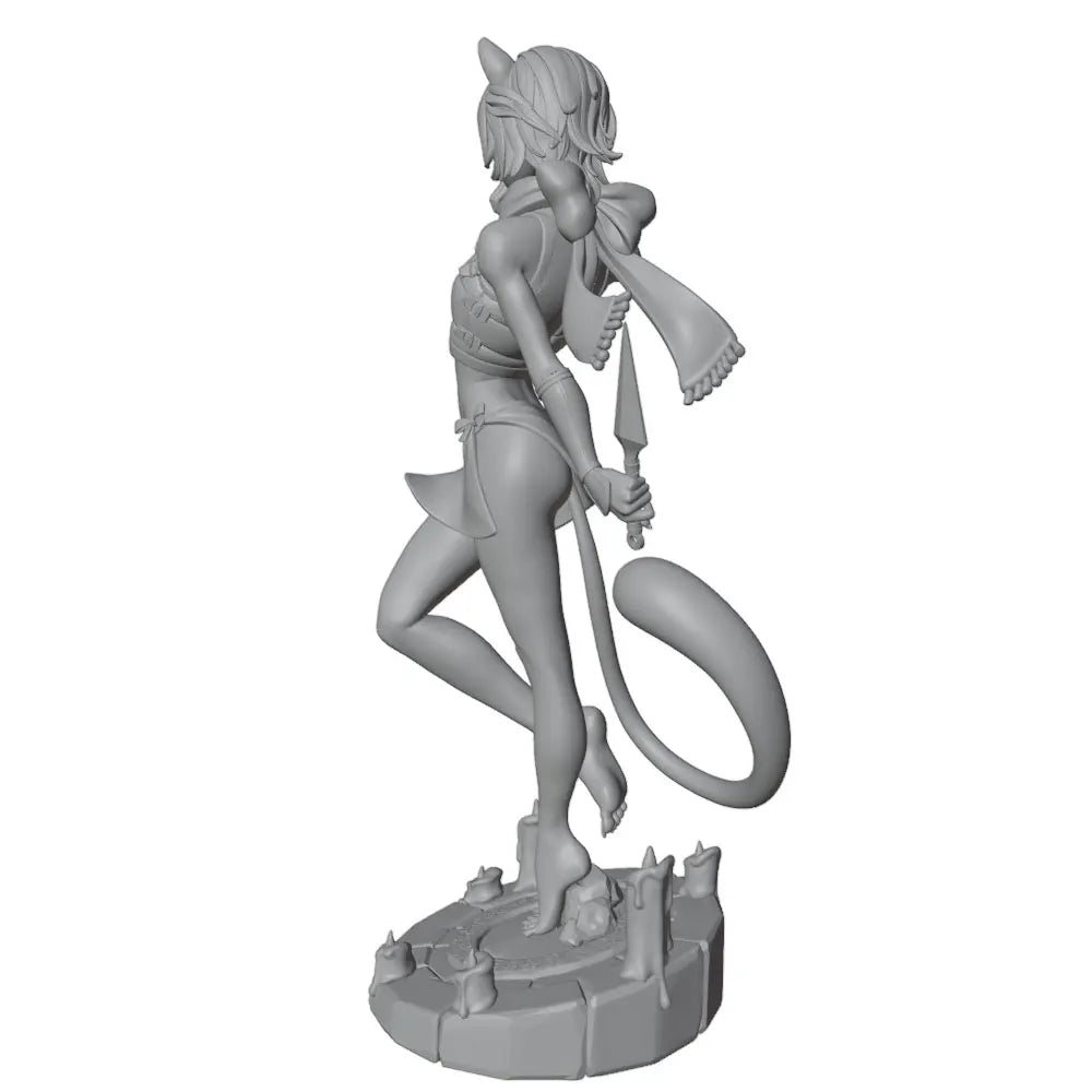 1/24 Female 	Warrior Resin Model Kits GK Miniature 3D Printed Gray Model Figurine DIY Doll Collection Unassembled And Unpainted