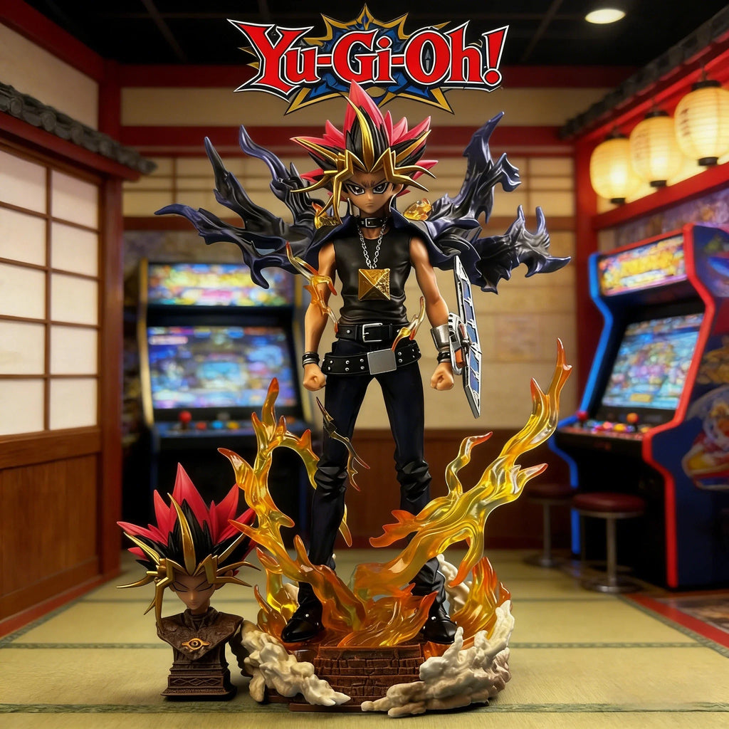 Yu-Gi-Oh! Dark Yugi Atem Action Figure Double-Headed Anime Static model statue Desktop Decoration Collectible Toy Surprise Gifts