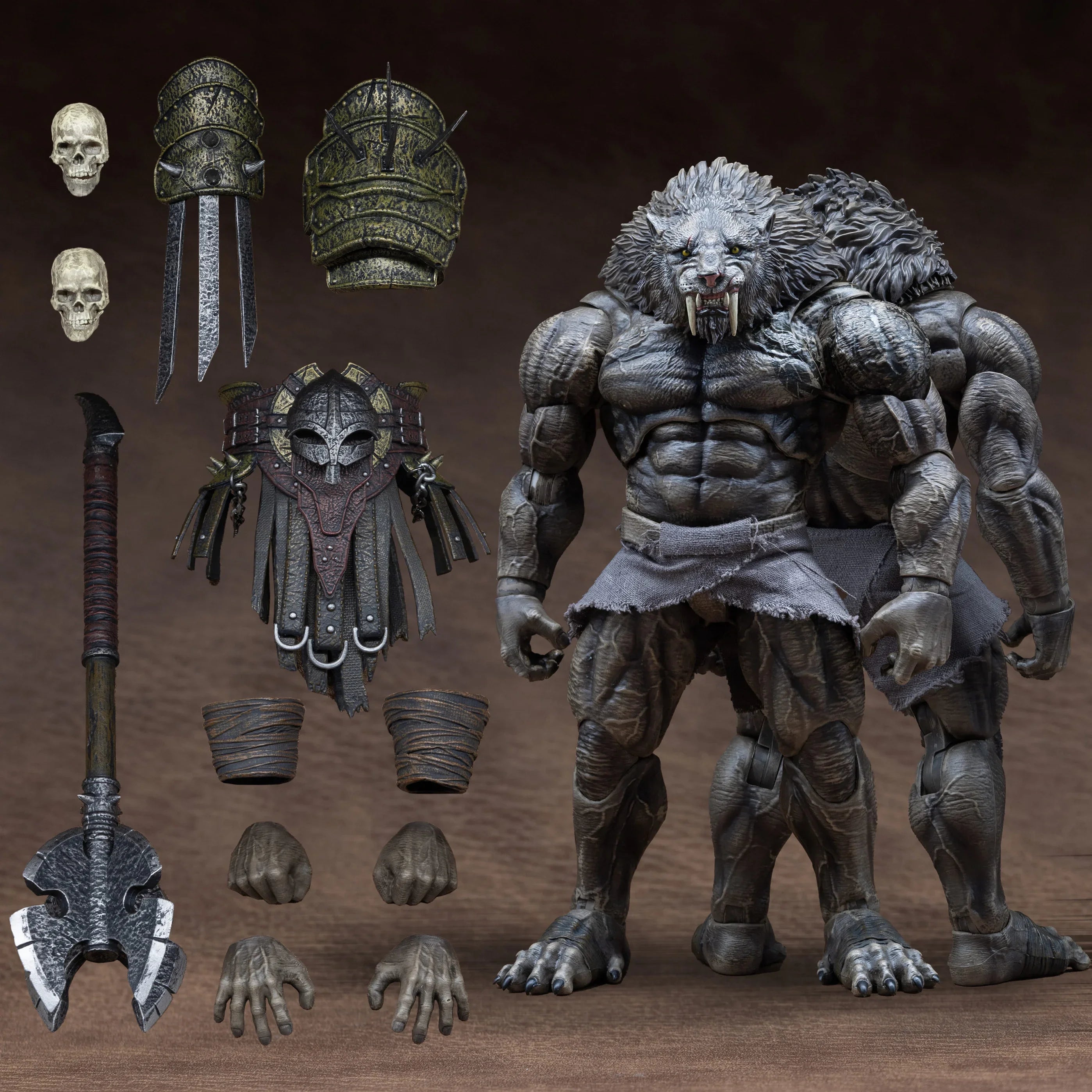 Original Xesray Gladiator Honor Battle Exhibition Limited Black Saber Toothed Tiger Action Figures Collection Model Gifts