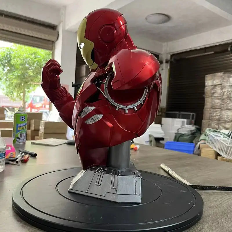Authentic Stock Iron Man Figurine 1/6 40cm Bust Mk6 Joint Immovable Doll Model Ornament Toy Avengers 4 Gift For Boyfriend