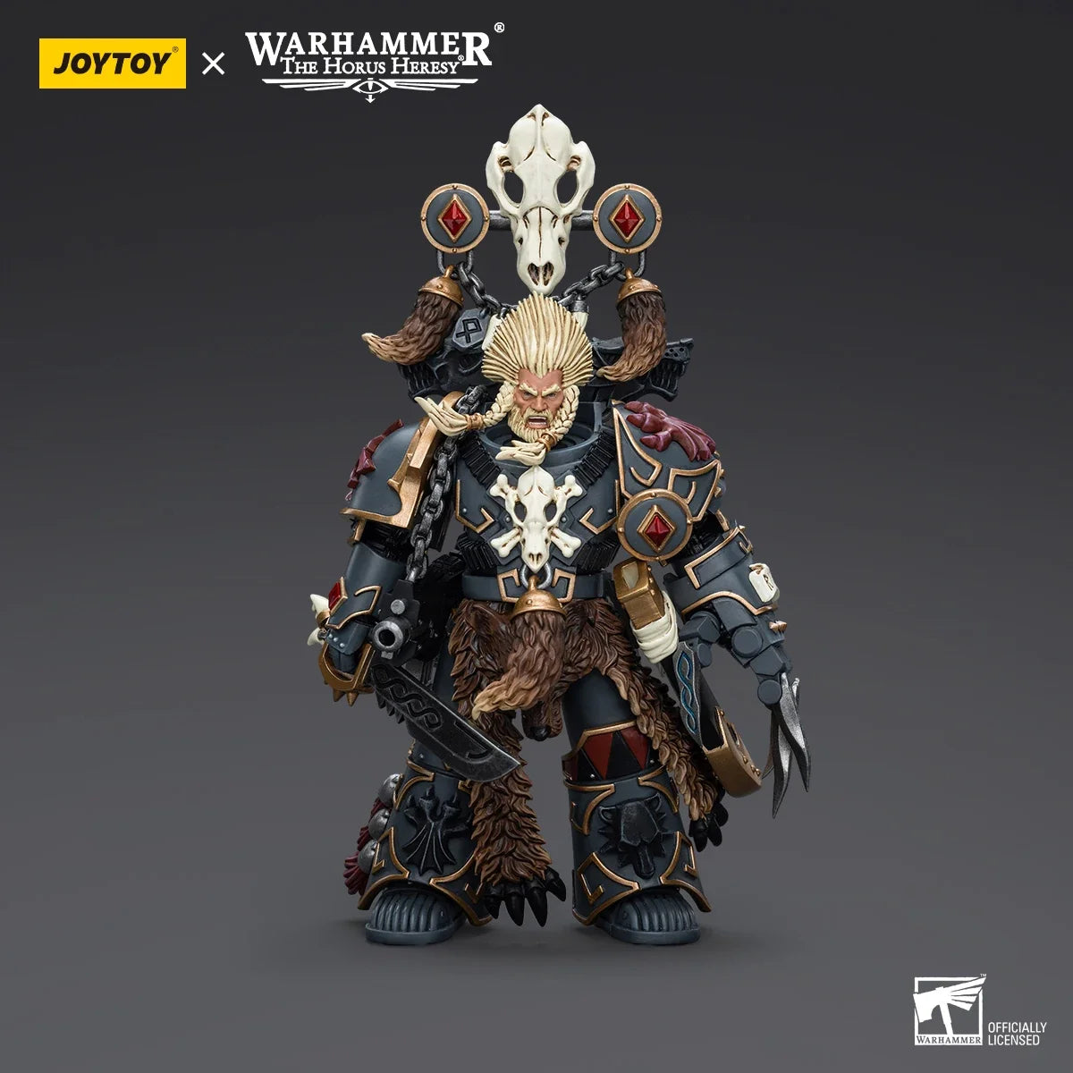 Joy Toy Warhammer 40K Space Wolves Geigor Fell-Hand Action Figure 1/18 12cm Collectible Children Toys Warhammer Birthday Gift