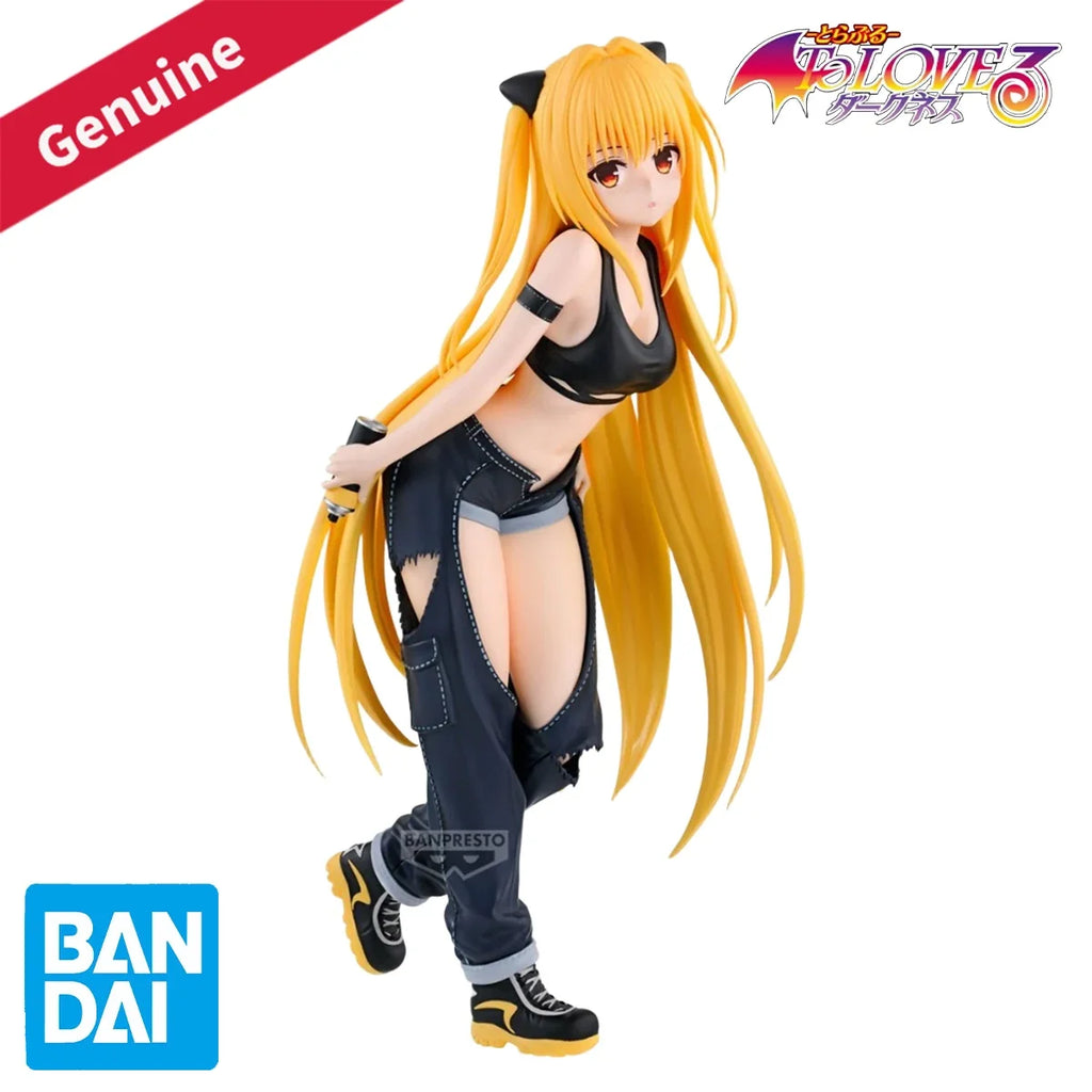 Original Genuine Bandai Prepainted BANPRESTO Glitter & Glamours To LOVEru Darkness Konjiki No Yami Street Ver. H=22cm Figure