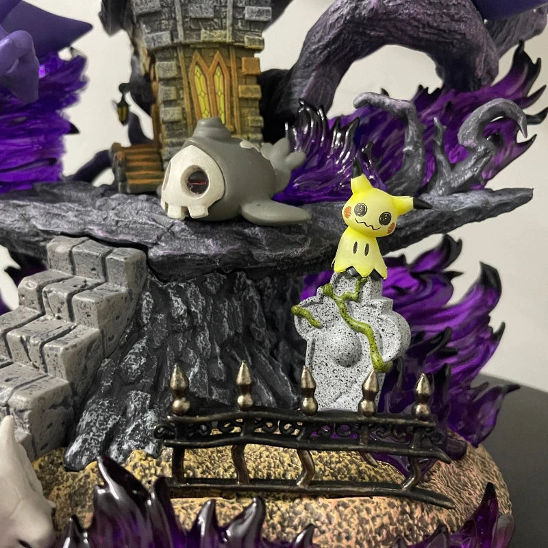 PokéMon 31cm EGG Ghost Type Family Set Figure Gengar Evolution GK Model PVC Anime Statue Toy With Base Desktop Ornament Boy Gift