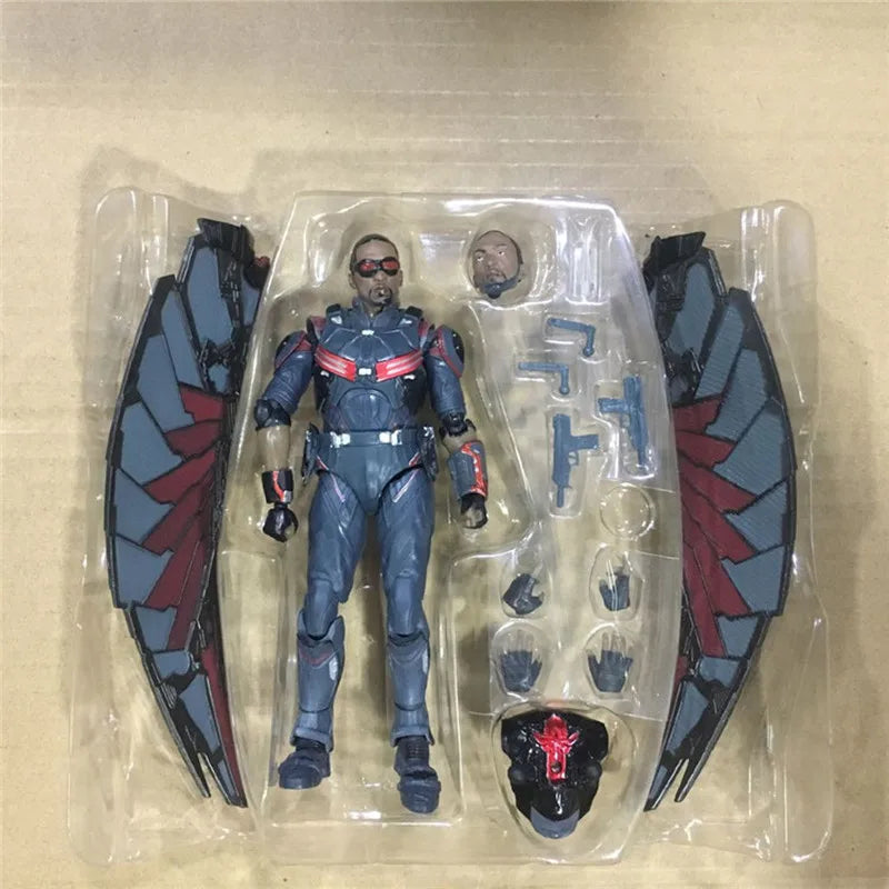 15cm marvel Comics The Avengers Shf Falcon Doll Model Hand-Held Infinite War Falcon soul Limit Movable Doll Ornaments Toy Gift