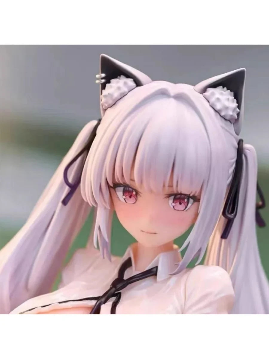 CZ Version Alvina Standing Pose Anime Figure Beautiful White Elf Girl PVC Statue Collectible Model Gift for Anime Lovers Gamers