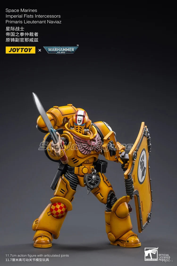 【SF】JOYTOY 1/18 Action Figure  Space Marines Imperial Fists Intercessors Primaris Lieutenant Naviaz Model Toys Gifts