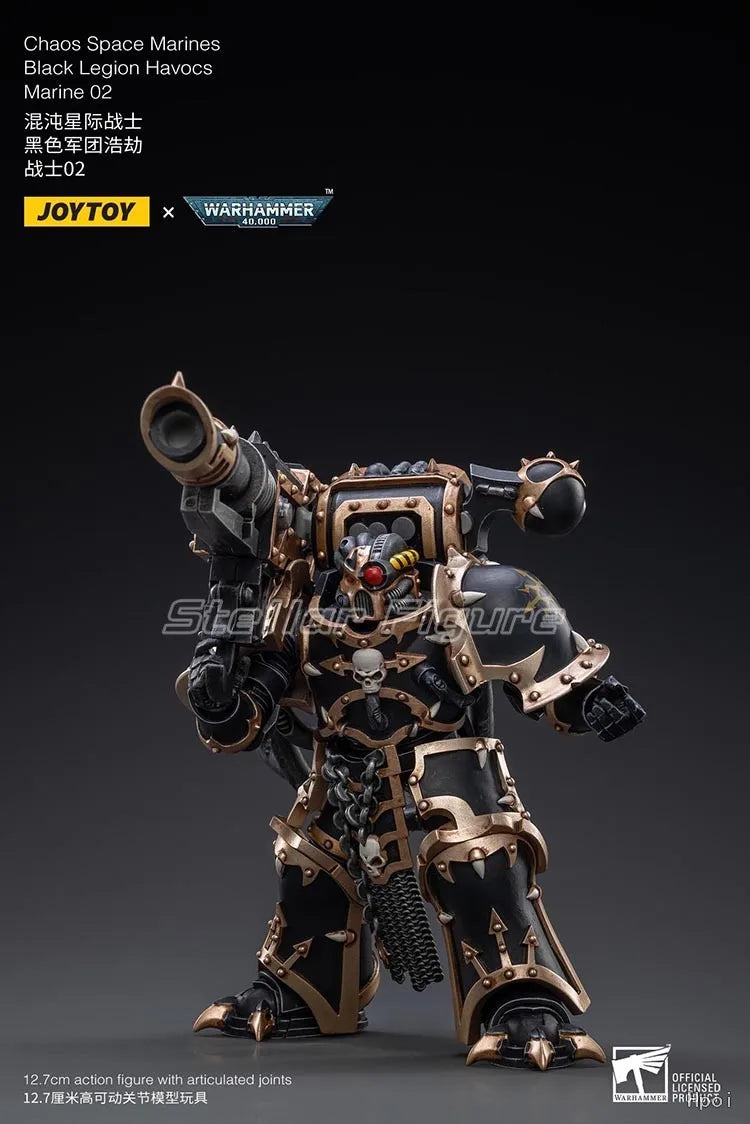 【SF】JOYTOY 1/18 Action Figure Chaos Space Marines Black Legion Havocs Marine 02 Model Toys Gifts Collection Ornaments