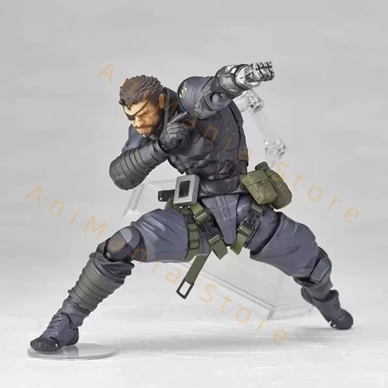 Kaiyodo Metal Gear Solid V Snake Action Figure Revoltech The Phantom Pain Snake Figurine PVC Collection Ornament Model Toys 15cm