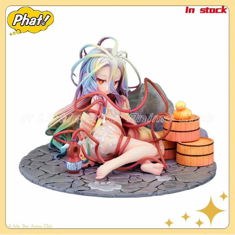 In Stock Original Phat!  NO GAME NO LIFE Shiro Hot Spring Edition Anime Figures Models Collection Toys Gifts