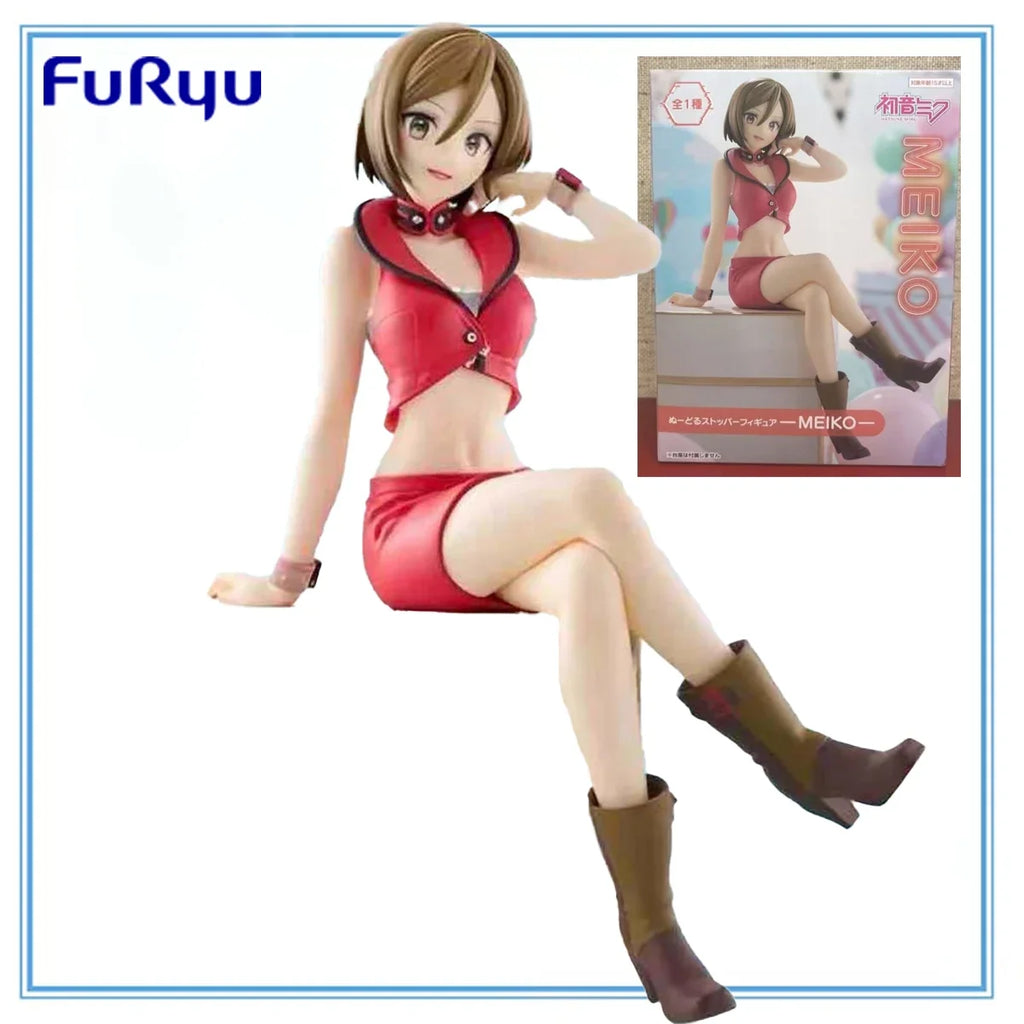 100% Original FuRyu Noodle Stopper Figure Piapro Characters Meiko Collection Series Garage Kit Model Toys Anime Figure