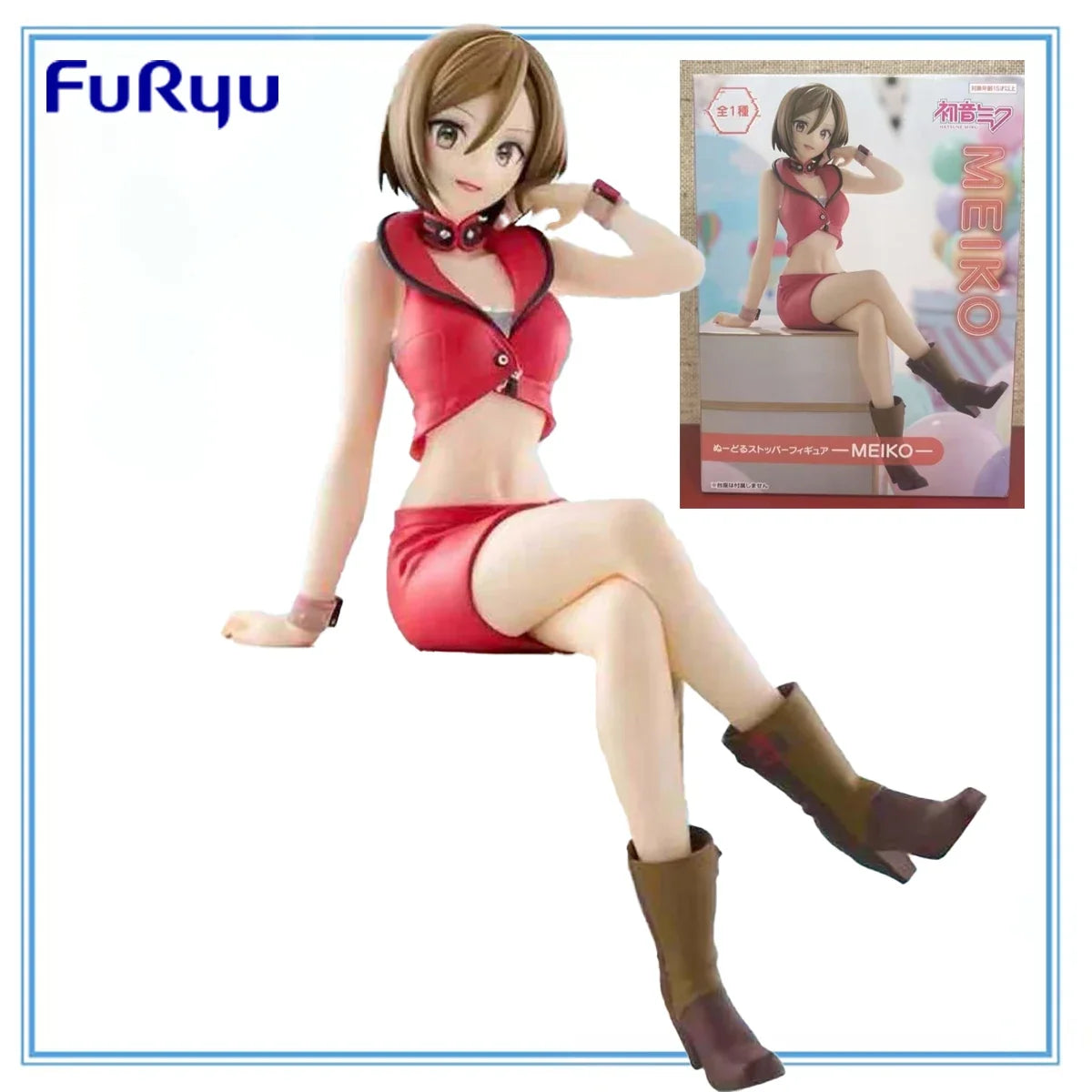 100% Original FuRyu Noodle Stopper Figure Piapro Characters Meiko Collection Series Garage Kit Model Toys Anime Figure