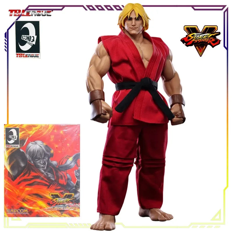 ICONIQ STUDIOS Street Fighter Actionfigur - Bewegliche Sammelfigur im Maßstab 1:6 für Jungen - Ryu Akuma Ken Battle Edition