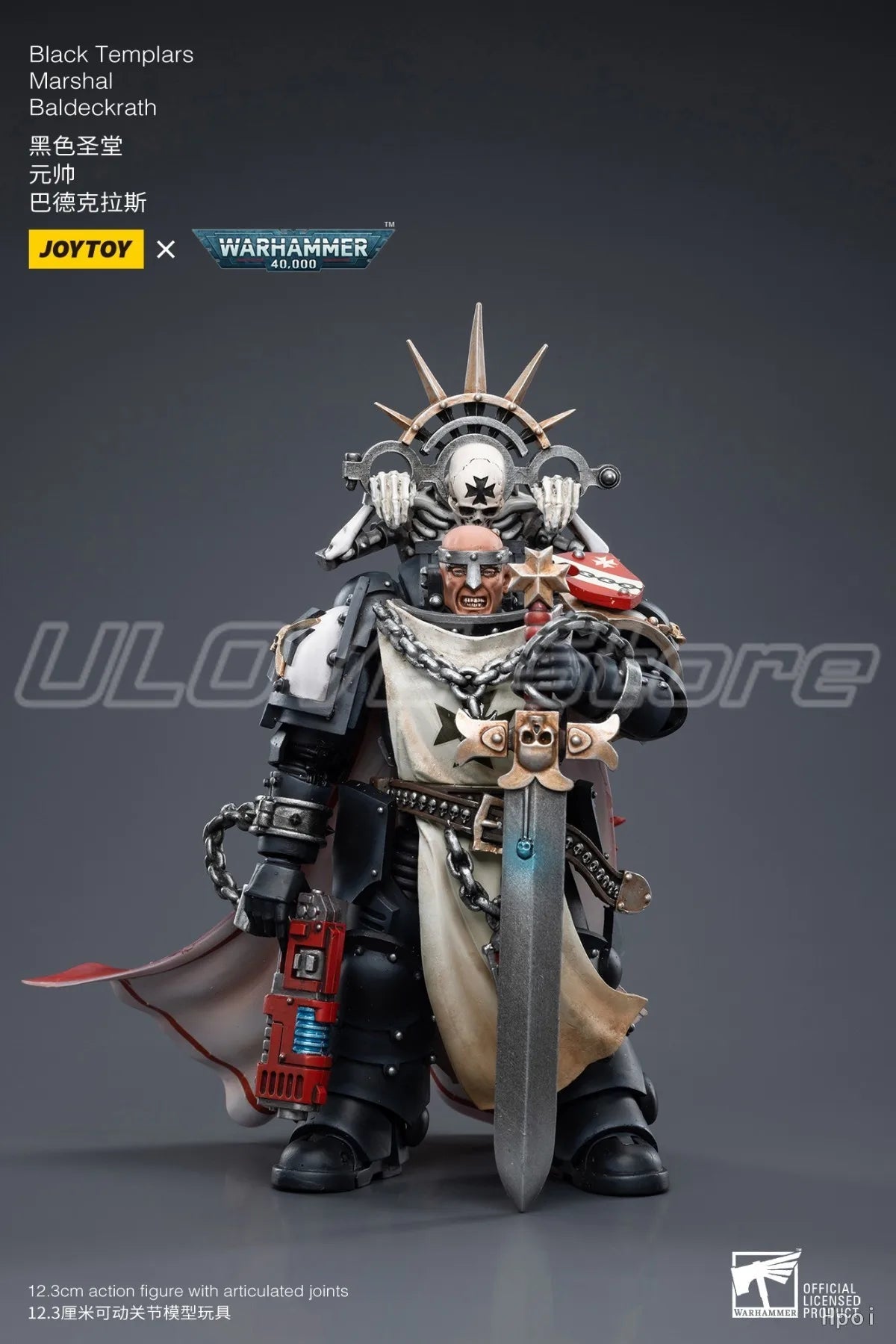 In Stock Original JOYTOY Warhammer 40K BlackTemplarsMarshalBaldeckrath 1/18 Action Figure Model Toys Gift