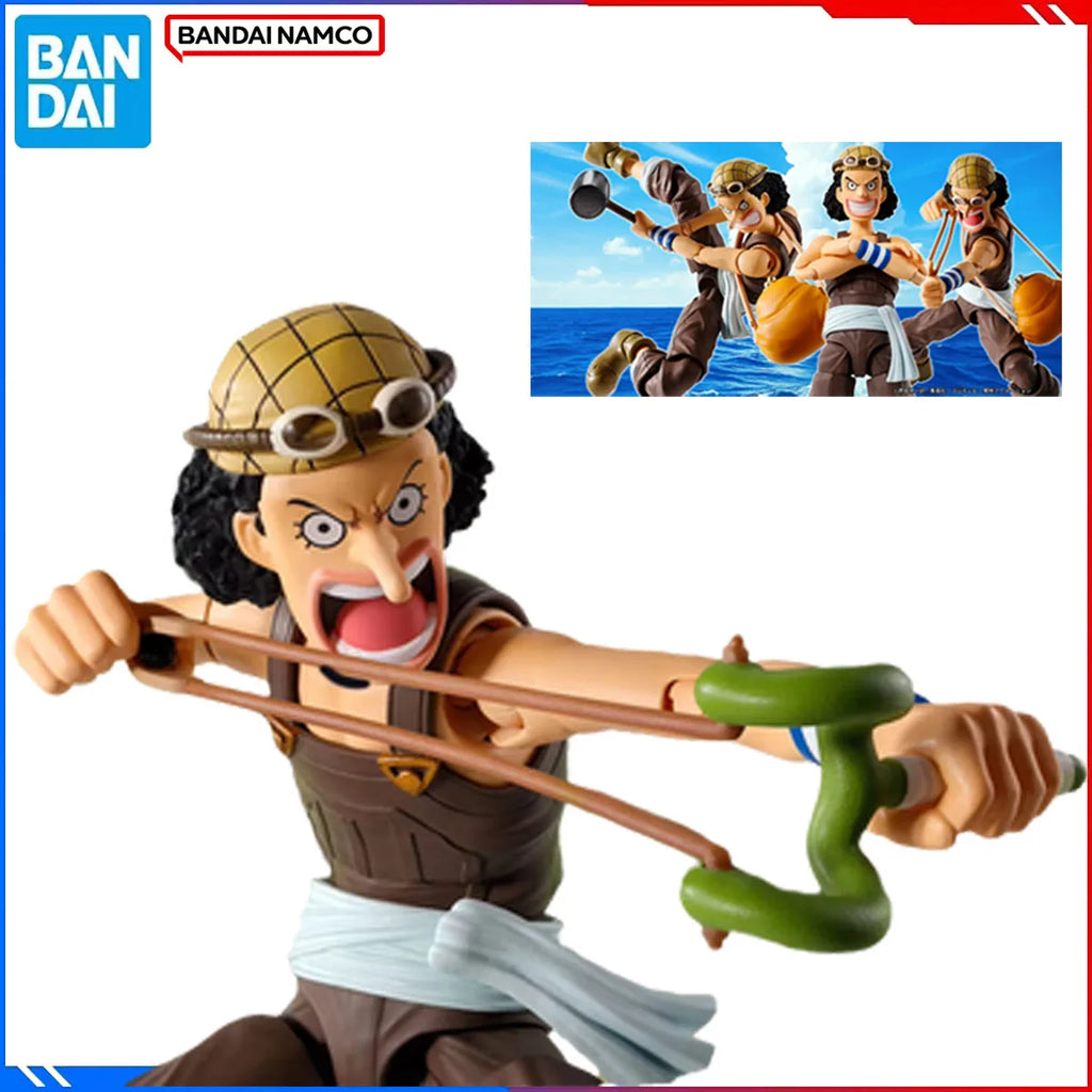 Bandai Genuine One Piece Anime Model Kits Usopp Romance Dawn Toys S.H.Figuarts Action Figure Assembly Model Gift for Boy Girl