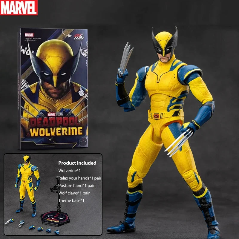 New ZD Toys Deadpool & Wolverine Model 7in 1/10 Action Figures Wolverine Deadpool Model Marvel Superheroes Collection Model Gift