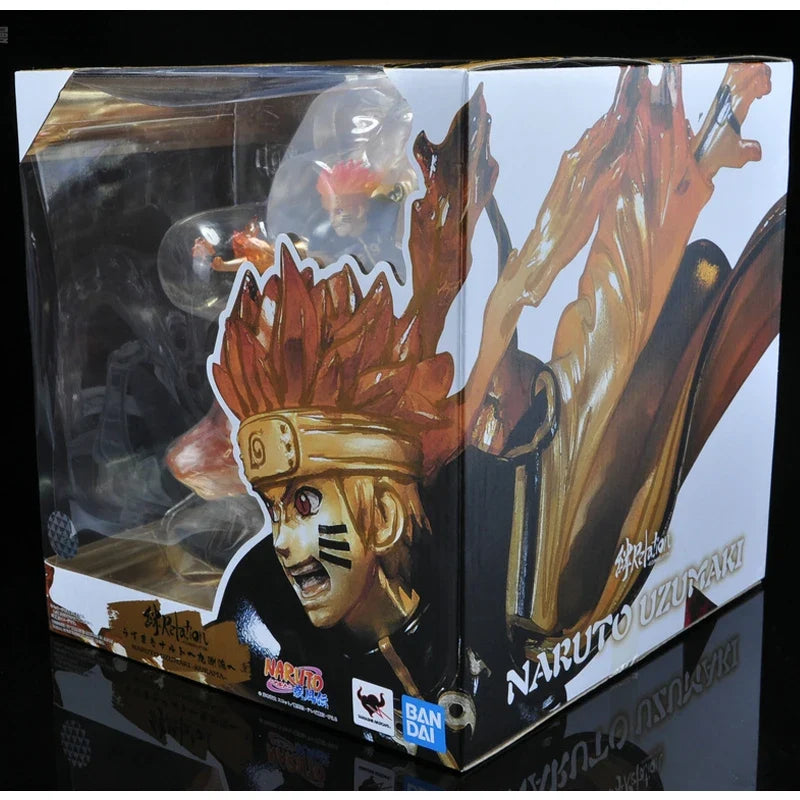 Bandai Genuine NARUTO Figuarts ZERO Uzumaki Naruto Uchiha Sasuke Uchiha Obito Uzumaki Boruto Anime Action Figure Model Toys Gift