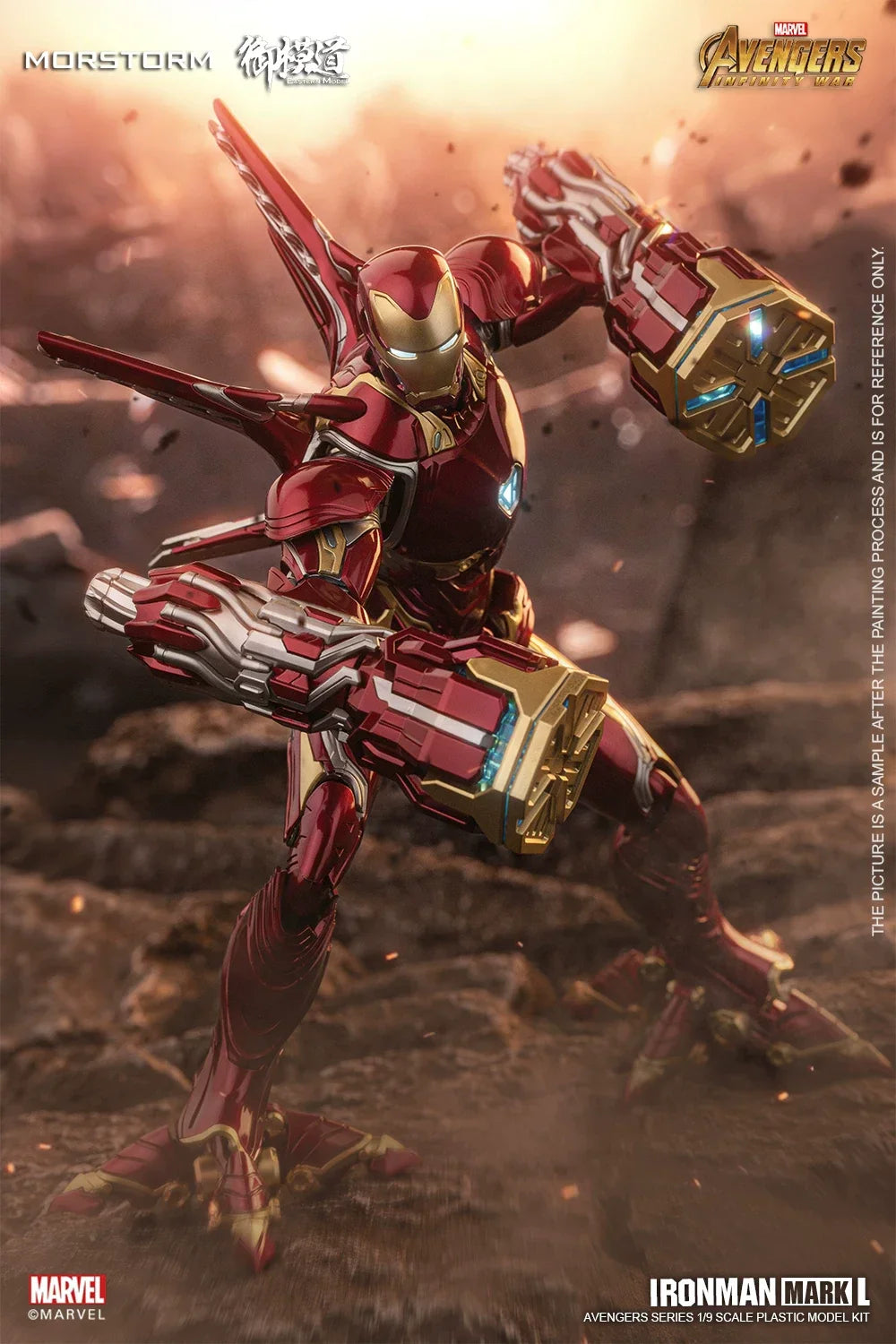 auf Lager Iron Man Mor Storm E-Model Mk50 Actionfigur 1/9 Maßstab Bausatz Modellfigur Geschenk Spielzeug Sammlermodell Spielzeug Geschenk