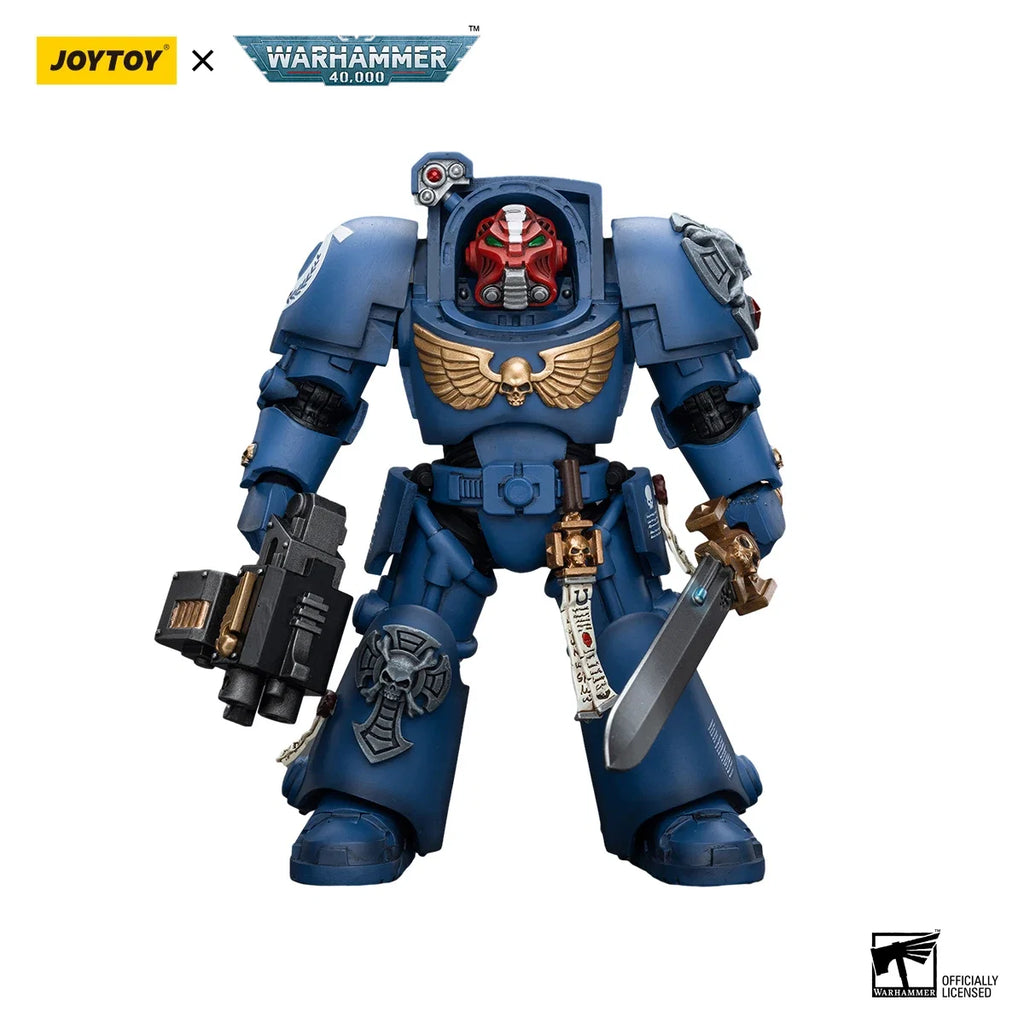 [IN STOCK]JOYTOY Warhammer 40K Action Figure 1/18 Ultramarines Terminator Squad 3PCS Model birthday
