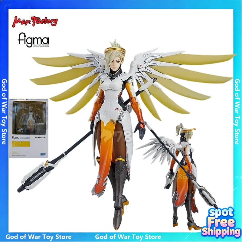 Max factory production, figma mobile Japanese figurine series, action shooting game Overwatch Zenya Tower/ Angel/ McRae/D.VA